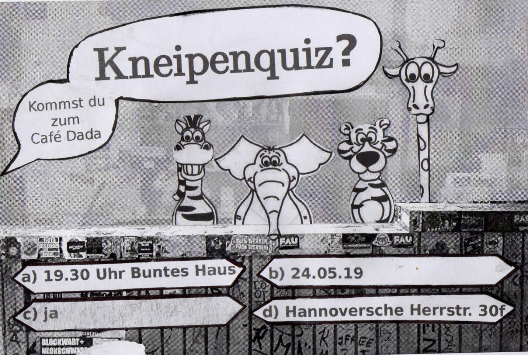 2019.05.22 Cafe Dada Kneipenquiz aktuell