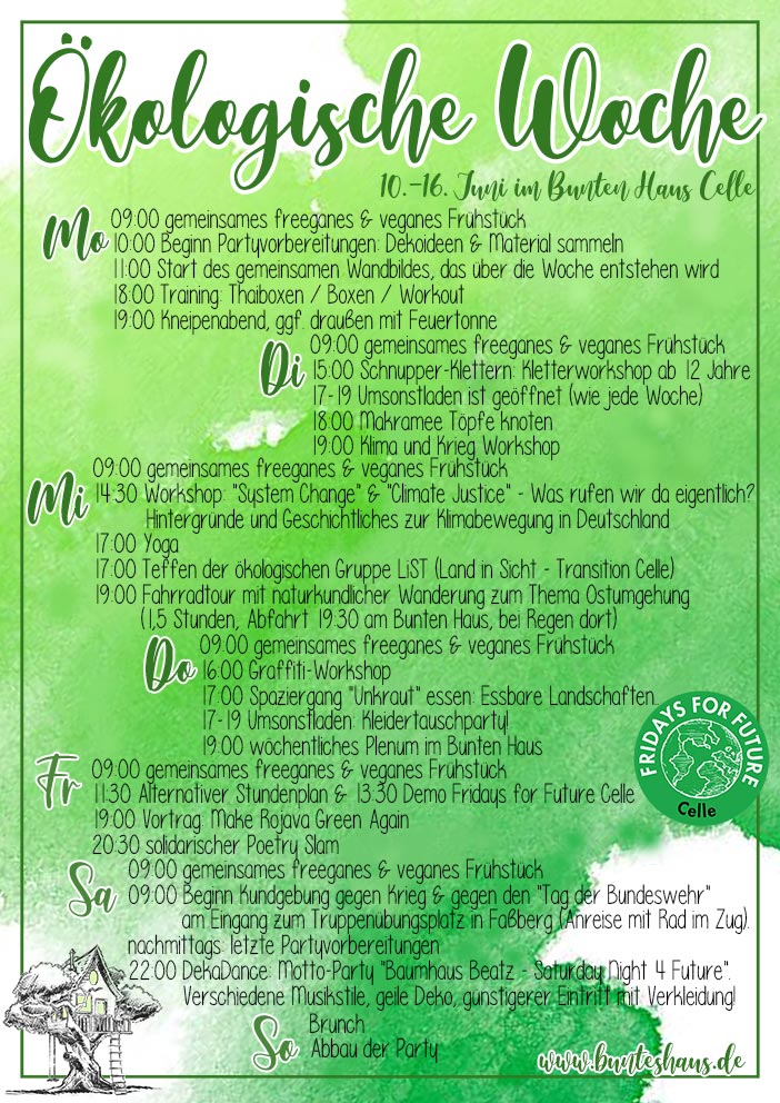 ÖkologischeWoche Timetable